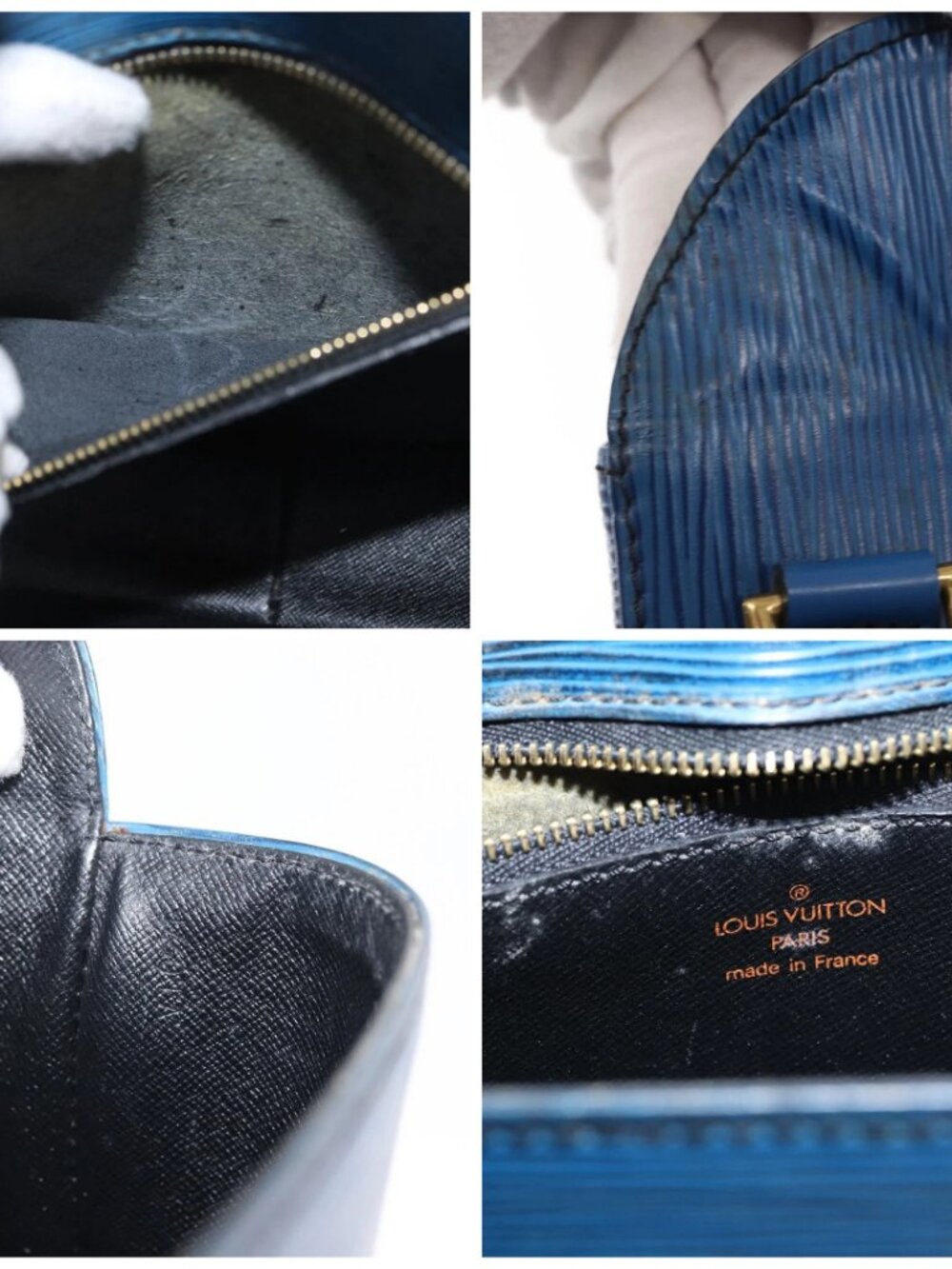 LOUIS VUITTON Epi Saint Cloud GM Shoulder Bag Toledo Blue M52195 LV Auth 163371 - Picture 15 of 16